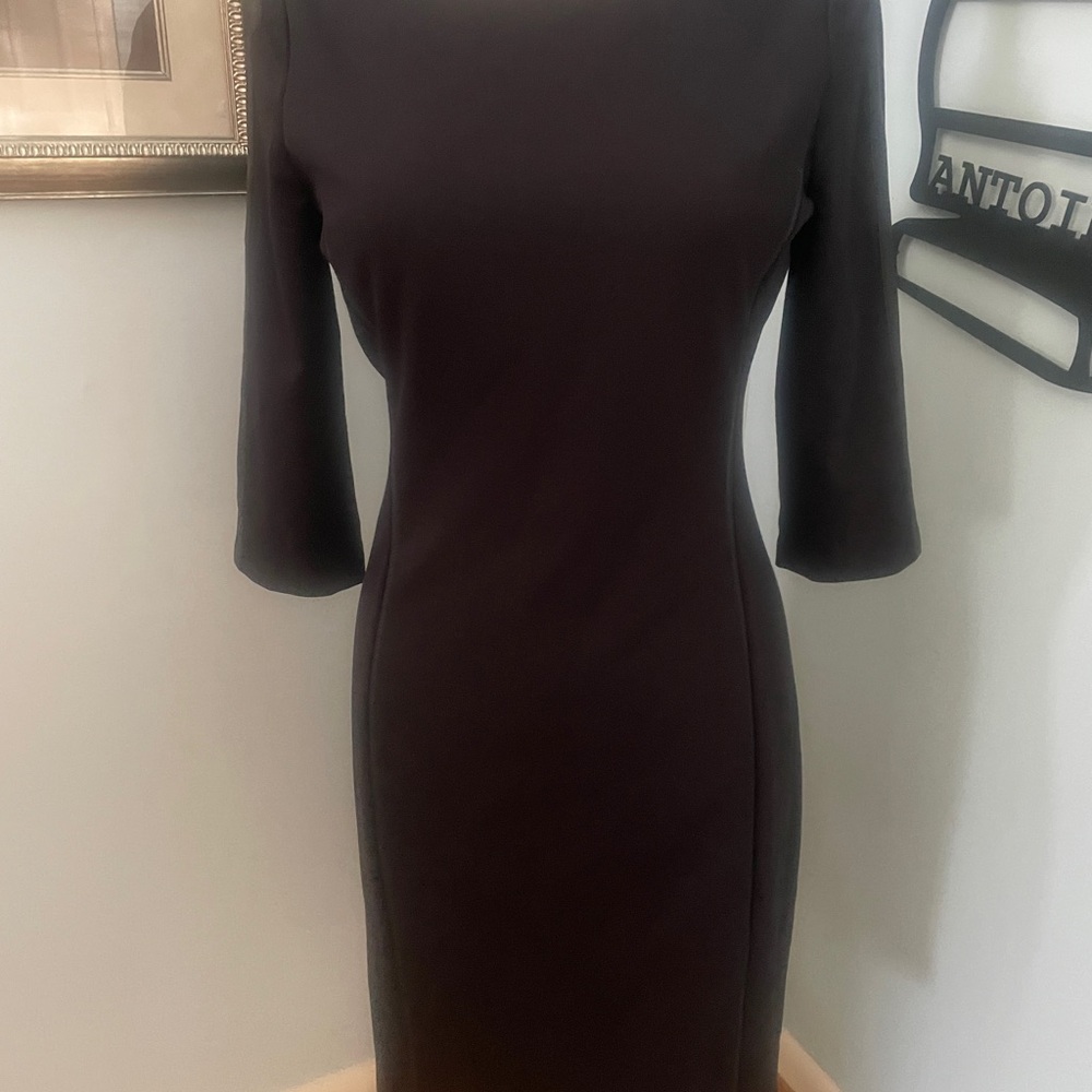 Sophisticated Long Sleeve Black Dress